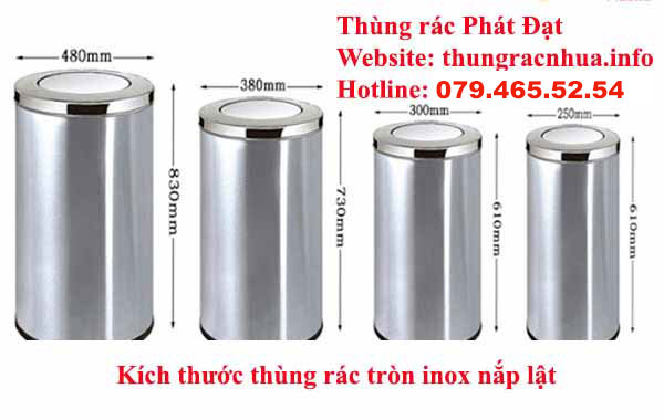 kich thuoc thung rac inox nap lat dai kích thước thùng rác inox nắp lật